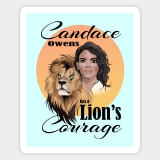 Candace Owens has a Lion's Courage, yellow sun Magnet